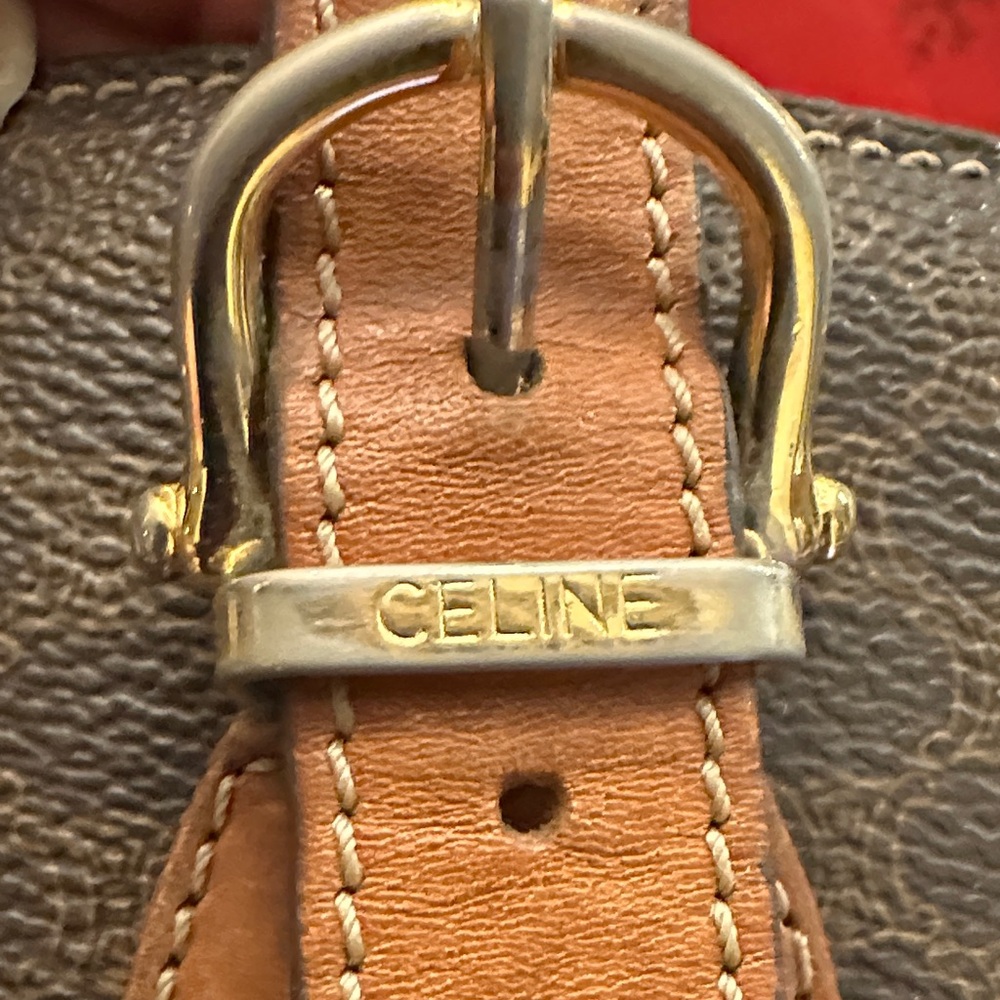 Celine Macadam Brown and Tan Leather Tote. Excellent condition! - Picture 3 of 13